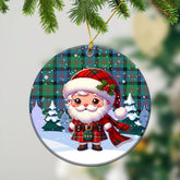 Blair Ancient 01 Tartan Christmas Ceramic Ornament - Santa Claus In Kilt Style